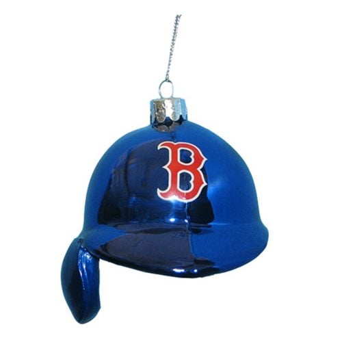 MLB Red Sox 5-Inch Batting Helmet Glass Ornament